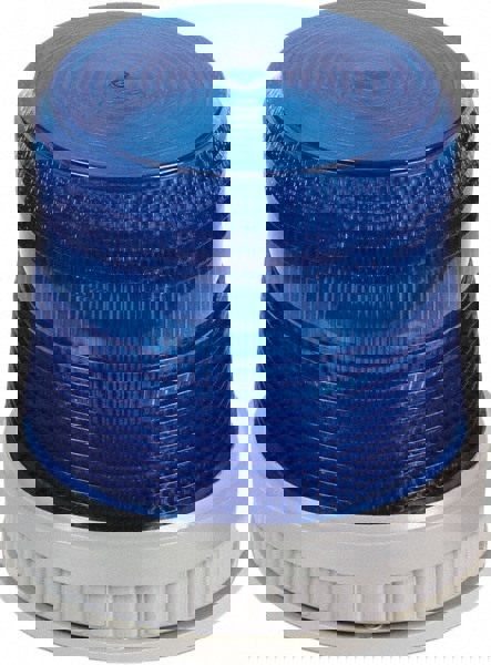 Flashing & Steady Light: Blue, Panel, Pipe & Wall Mount, 120VAC